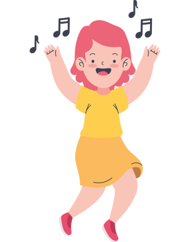 happy girl dancing png