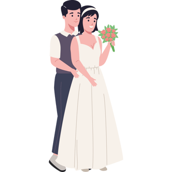 elegant wedding couple png