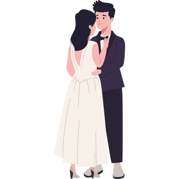 wedding couple standing png