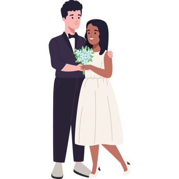 wedding happy couple png