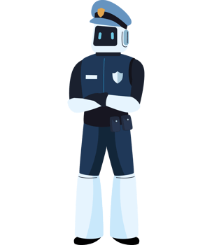 ai police with uniform png