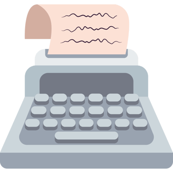 typewriter with paper png