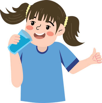Child Girl Drinking Fresh Water png