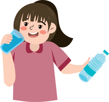 Hydration for Active Little Girl png