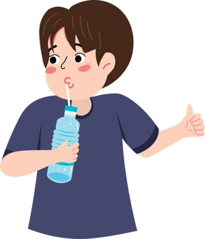 Thirsty Little Boy Staying Hydrated png