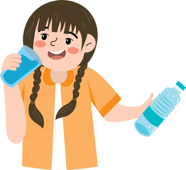 Happy Girl Practicing Healthy Habits png