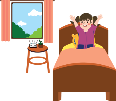 Good Morning Scene with a Smiling Girl png