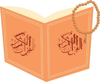 Holy Night with Quran and Islamic Beads png