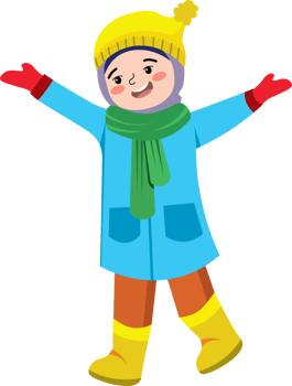 Hijab Girl Wearing Winter Clothes During Snowy School Holiday png