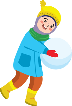 Winter Fun for Child on School Break in Snow png