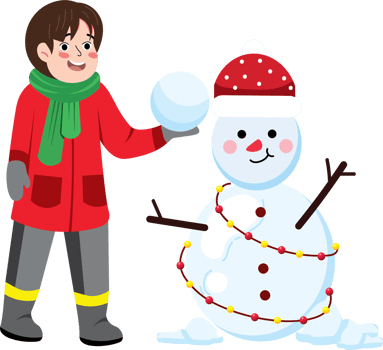 Boy Winter Success, Finished Snowman png