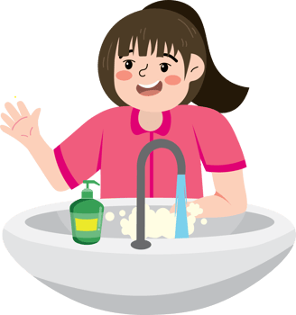 Child Maintaining Cleanliness Through Hand Washing png