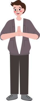 Male Character Expressing Forgiveness in Ramadan Moment png