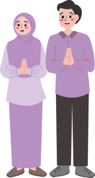 Muslim Couple Asking for Forgiveness During Eid png