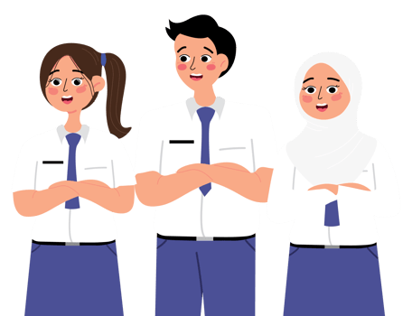 Middle School Friends Posing for Group Photo png