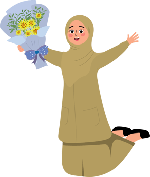 Teacher Appreciation with Beautiful Flower Bouquet png