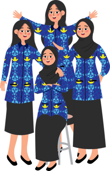 Group of Teachers Wearing Civil Service Uniform Together png