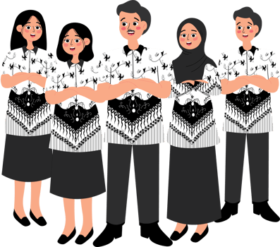 Group of Teachers Wearing Uniform on Teachers Day Celebration png