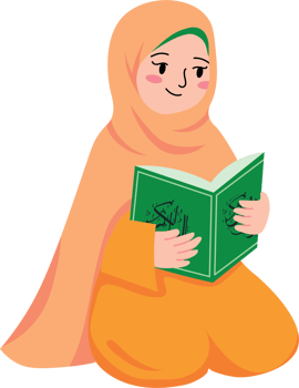 Islamic Woman Memorizing Quran During Laylat al-Qadr Nights png