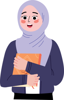 Muslim Woman Holding Quran During Ramadan png