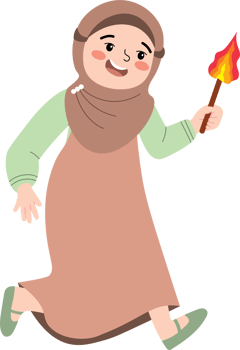 Torchlight Parade with Muslim Girl png