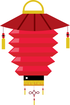 Festive Lantern Display for Lunar New Year png