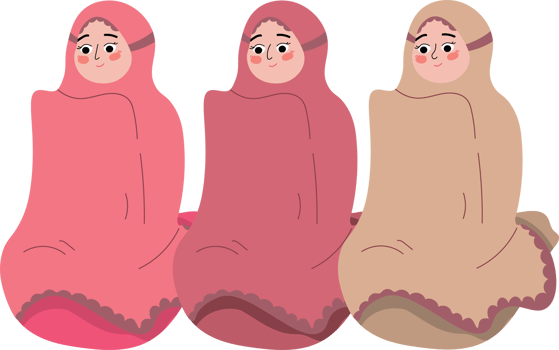 Islamic Congregational Prayer Performed by Women at Night png