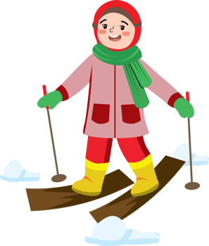 Winter vacation activity with hijab girl playing in fresh snow png