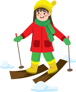 Happy girl playing in the snow and enjoying winter fun png
