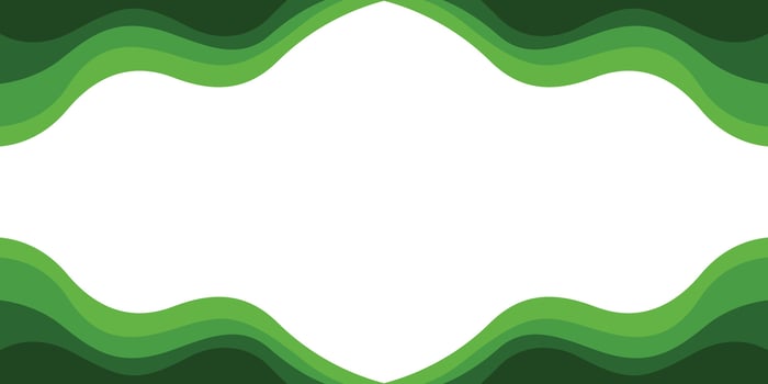 Modern green gradient banner background. Graphic design banner pattern background template with dynamic wave shapes vector
