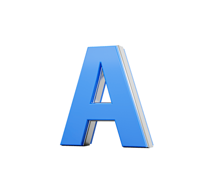 Blue Capital Letter A Gleams With Its Sleek Modern Design Bold Font With Sharp Edges 3D Illustration png