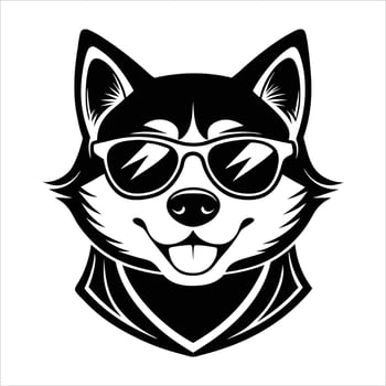 Sunglass Shiba The Pup Who Knows Fashion vector