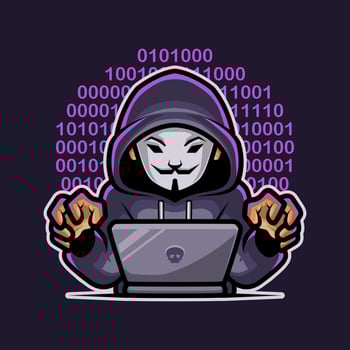 Masked Hacker Mascot Illustration Works Perfectly for Your Brand Business vector