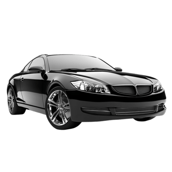 Modern Black Sports Car Design with a Transparent Background png