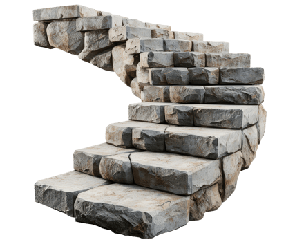 Stone staircase isolated png