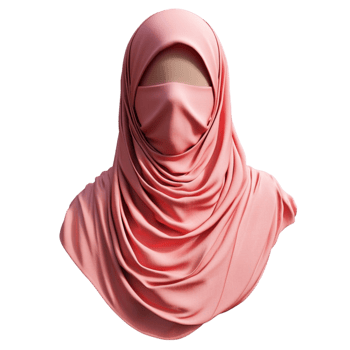 Pink Muslim Woman Wearing Hijab png