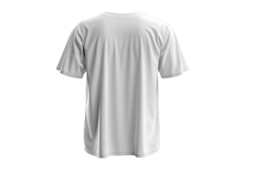 White Short Sleeve T Shirt Back View Mockup png