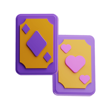 Magic Card Carnival Object Illustration 3D png