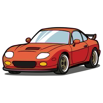 Cartoon car on white background illustration vector