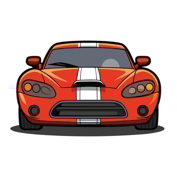 illustration of a cartoon sports car illustration vector