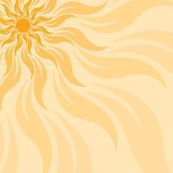 A background with the bright summer sun. vector