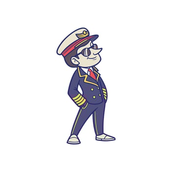 A cartoon character in a sailor outfit vector