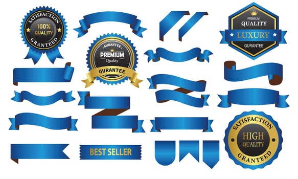 Ribbon illustration set. vector