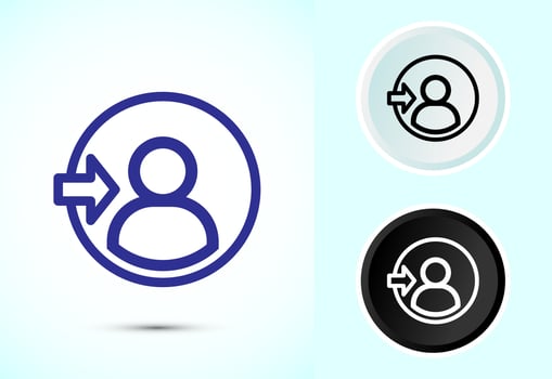 User profile login icon design vector