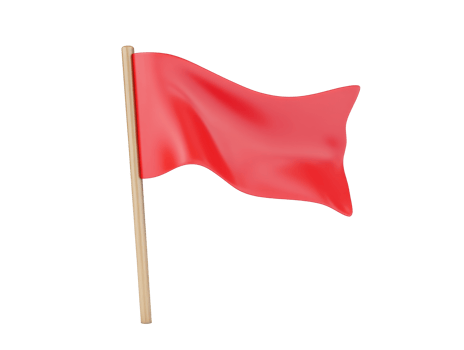 Simple red flag waving in the wind outdoors png