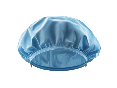 Blue medical cap for hygiene use png