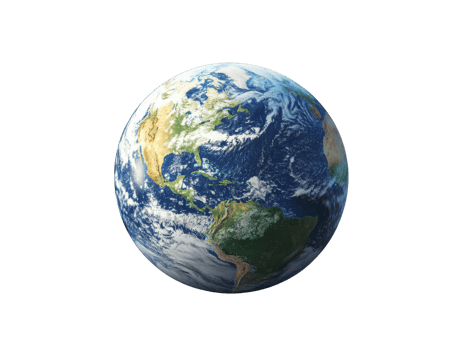 Planet Earth viewed from space with vibrant colors png