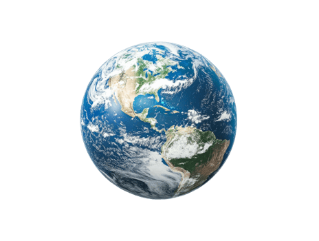 Planet Earth viewed from space with vibrant colors png