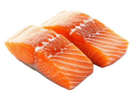 Fresh salmon fillets for cooking png