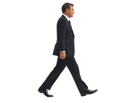 Person in formal wear walking indoors png